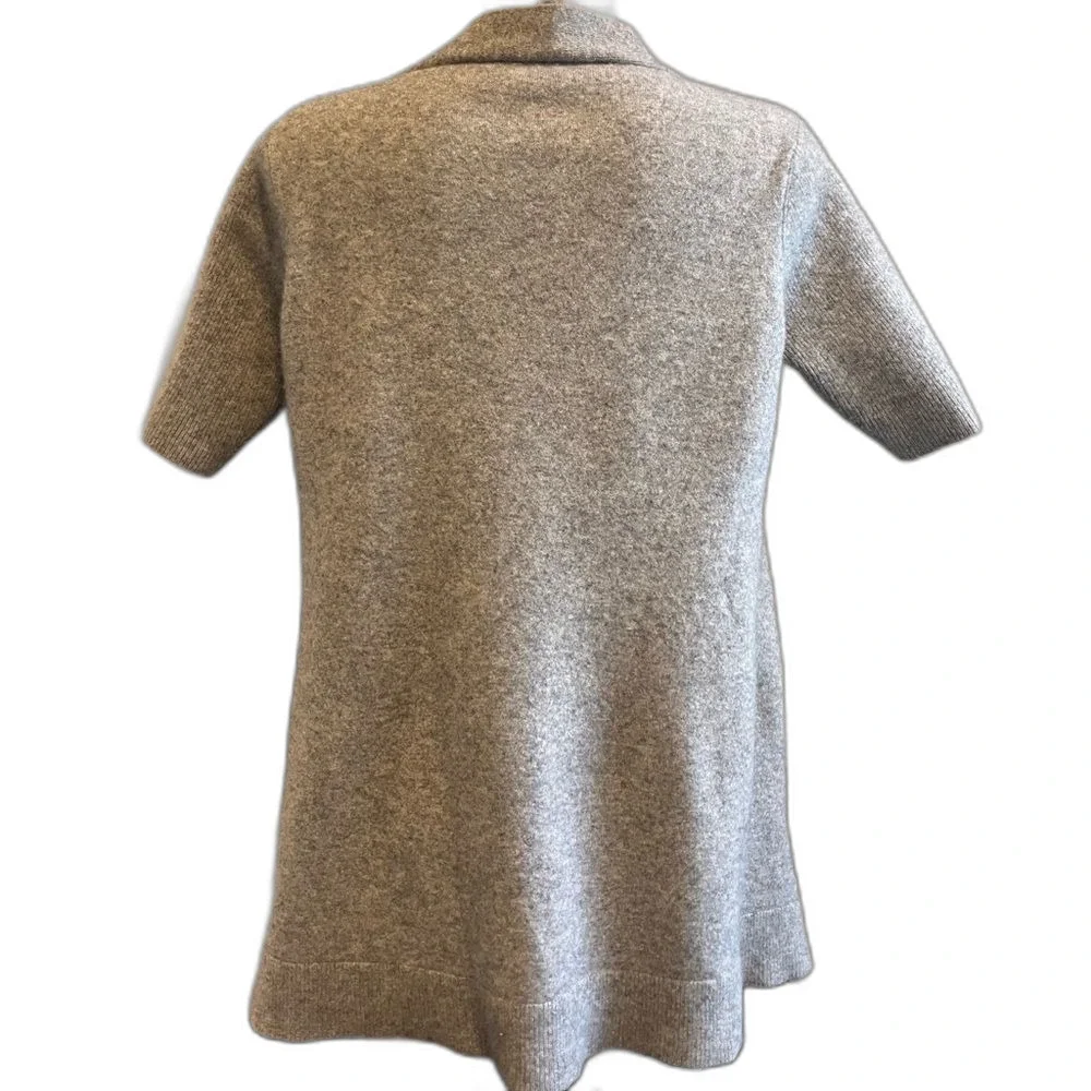 Eileen Fisher BLACK LABEL 100% Cashmere Cardigan L Gray LUXE Quiet Luxury Pocket